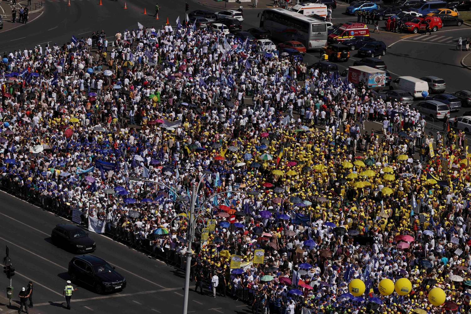 Protestele aduc restricții de trafic în Capitală. În zona Cotroceni, circulația va fi restricționată până la ora 16:00