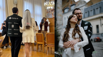 Un mire din Franța și-a pus sponsorii pe costumul de nuntă. Bărbatul și-a transformat marele eveniment în business