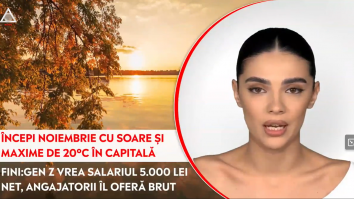 Știrile de la ora 13:00 prezentate de Ștefania Alephia, 1 noiembrie 2025
