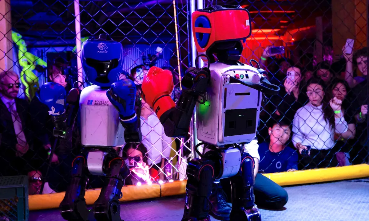 Ultimate Fighting Bots organizează lupte fizice între roboți controlați de oameni. UFB este prima competiție de box între roboți