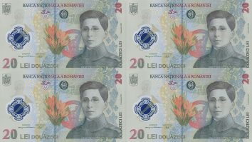 Banca Naţională lansează pe 1 Decembrie în circuitul numismatic o coală specială formată din patru bancnote cu valoare nominală de 20 lei, la un preţ de vânzare de 120 lei, exclusiv TVA, inclusiv certificatul de autenticitate