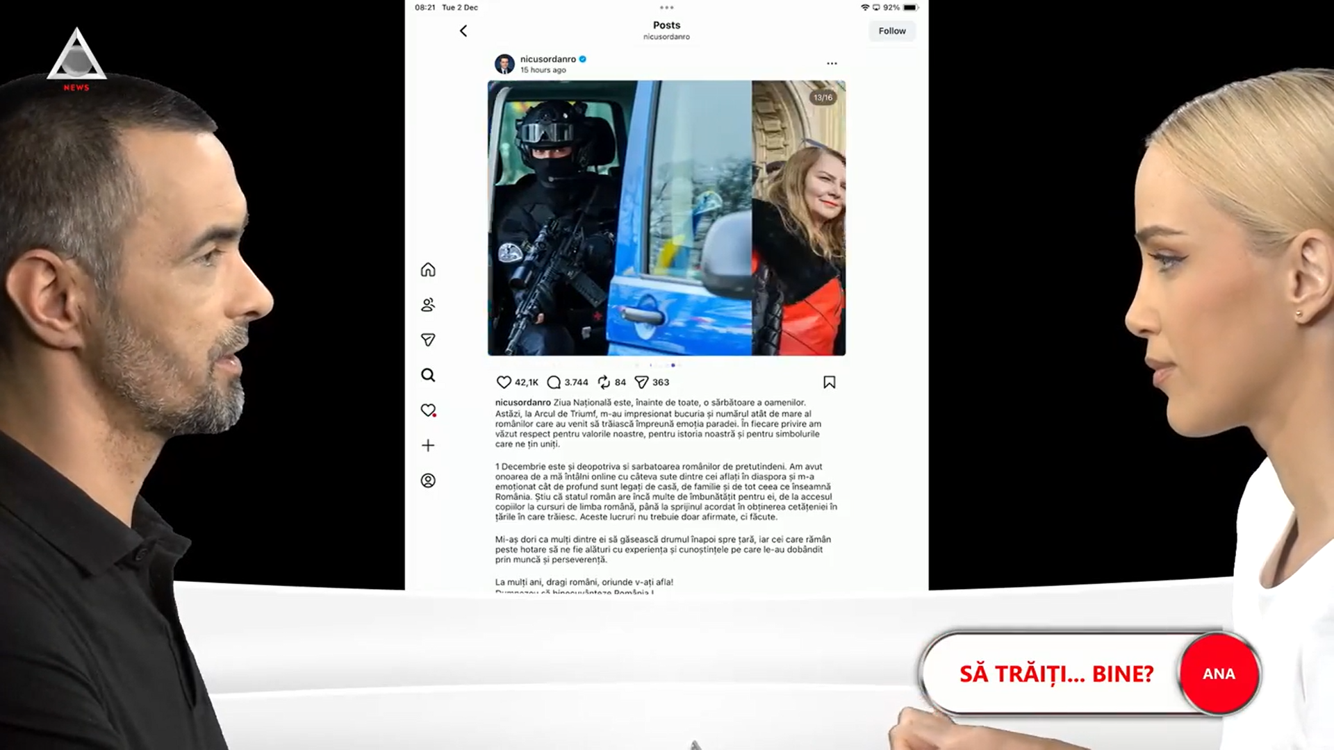 ȘTIU, 2 decembrie, ora 8:00, cu Ana-Maria Rus și George Mihalcea