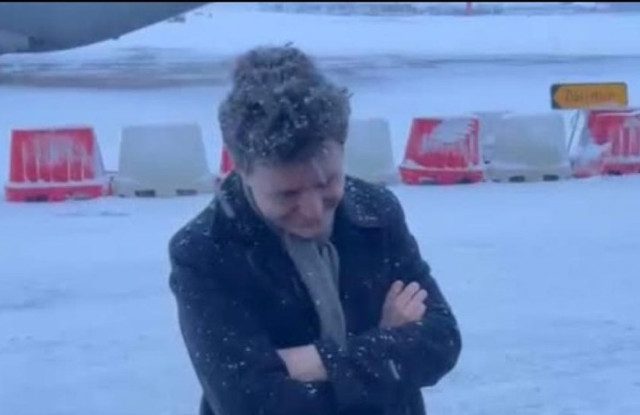 Prima zăpadă a lui Nicușor