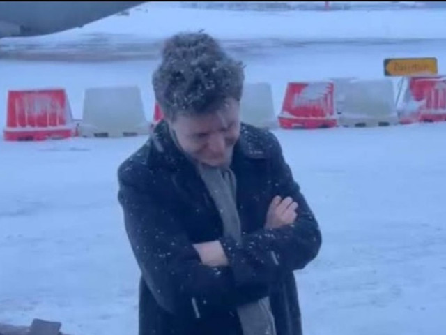 Prima zăpadă a lui Nicușor