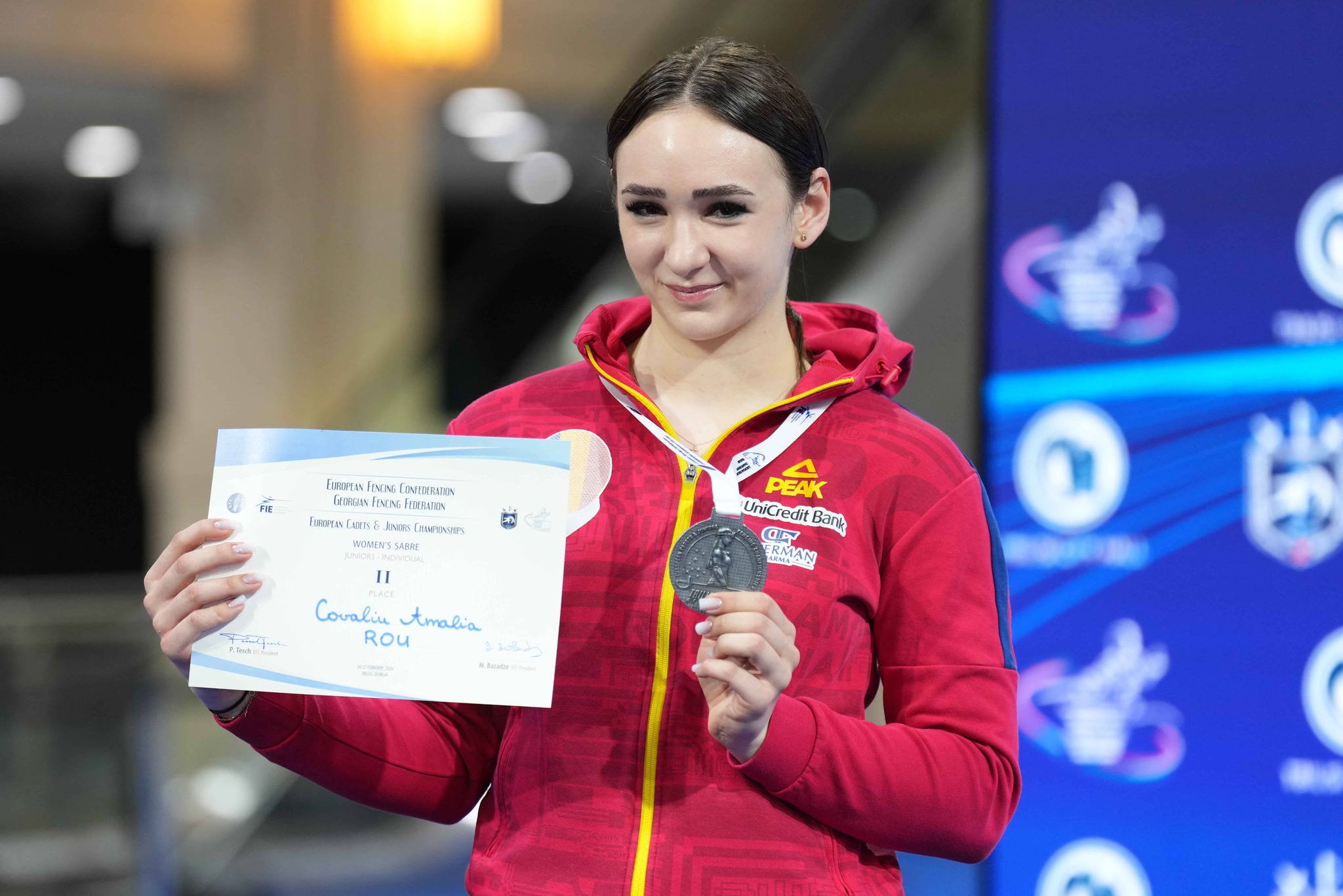 Amalia Covaliu a câștigat medalia de argint la Europenele de scrimă pentru juniori de la Tbilisi