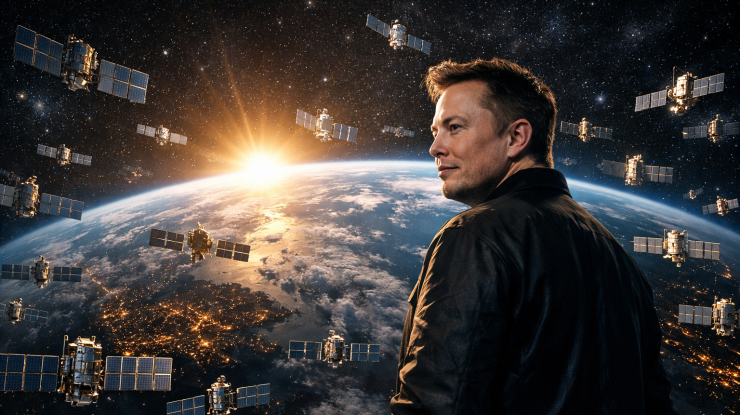 Elon Musk vrea să transforme spațiul în „cel mai mare centru de date AI din lume”. SpaceX solicită aprobare pentru a lansa un milion de sateliți în orbită