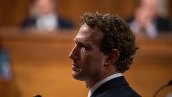 CEO of Facebook Mark Zuckerberg at a Senate Judiciary Hearing.