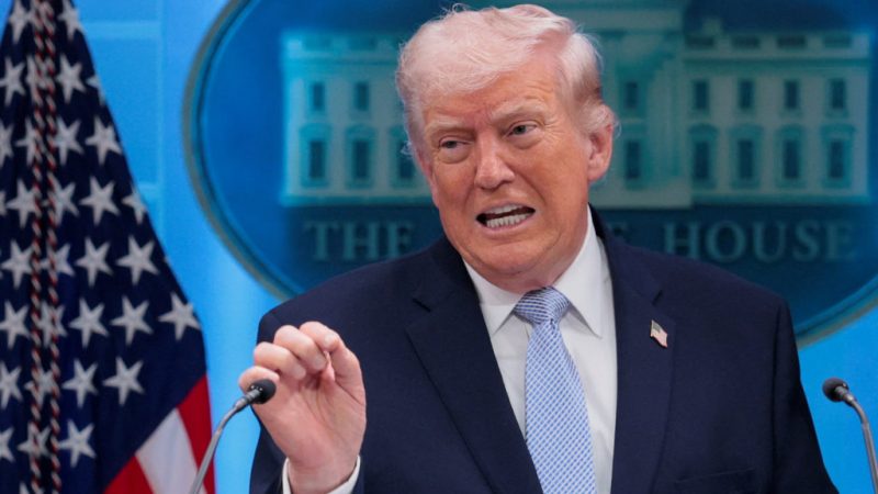 U.S. President Trump holds a press conference in the briefing room at the White House