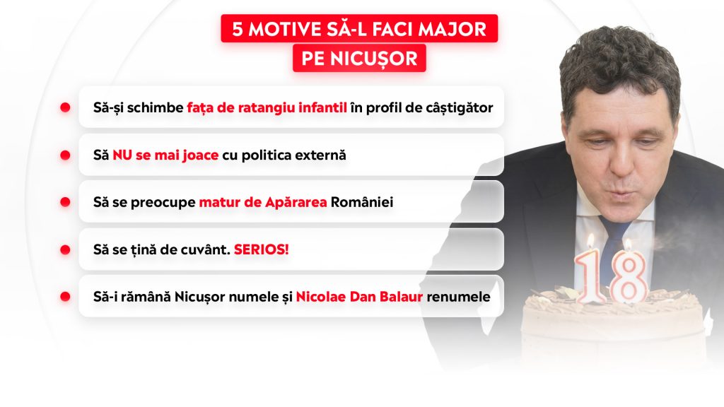 5 Motive sa l faci major pe Nicusor
