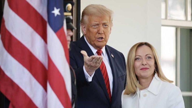 President Trump Meets With Visiting Italian Prime Minister Giorgia Meloni At The White House