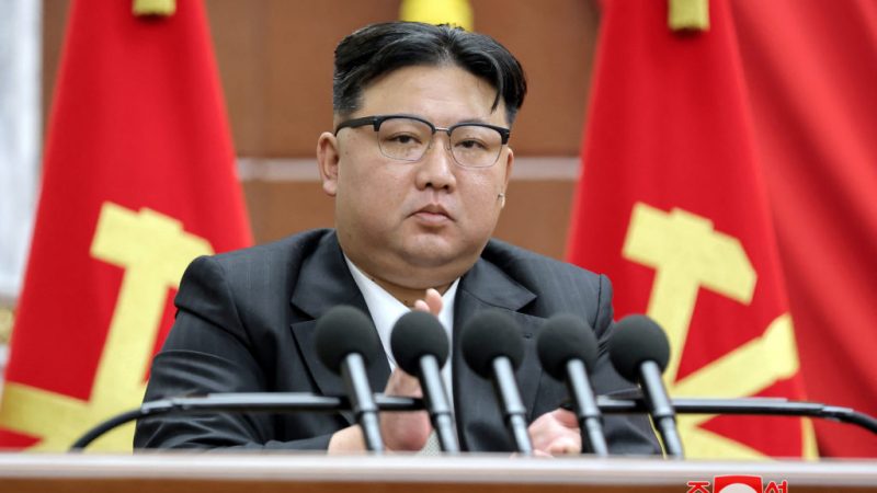 North Korean leader Kim Jong Un attends the 8th Plenary Meeting of the 8th Central Committee of the Workers' Party of Korea, in Pyongyang