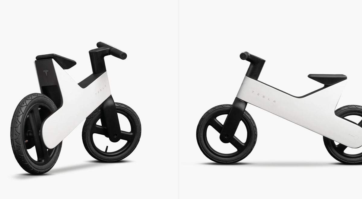 Tesla a lansat prima sa bicicletă, însă nu este modelul electric așteptat de fani, ci o bicicletă fără pedale destinată copiilor între 2 și 5 ani.