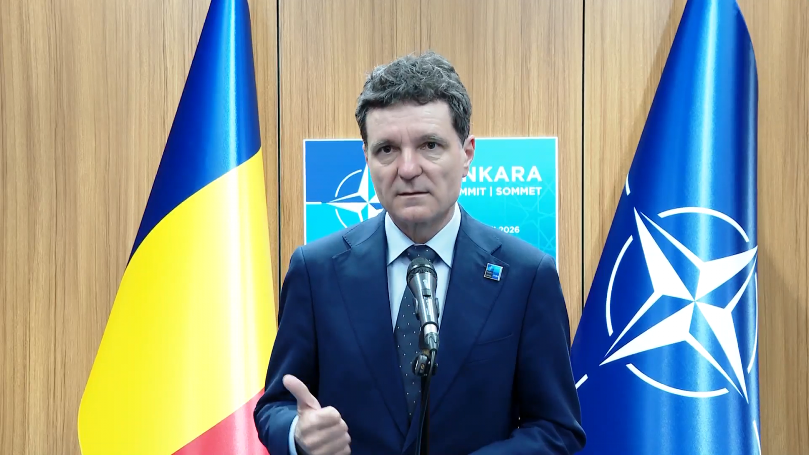 Nicușor Dan spune, la Summitul NATO de la Ankara, că nu vede un risc privind retragerea trupelor americane de pe Flancul Estic