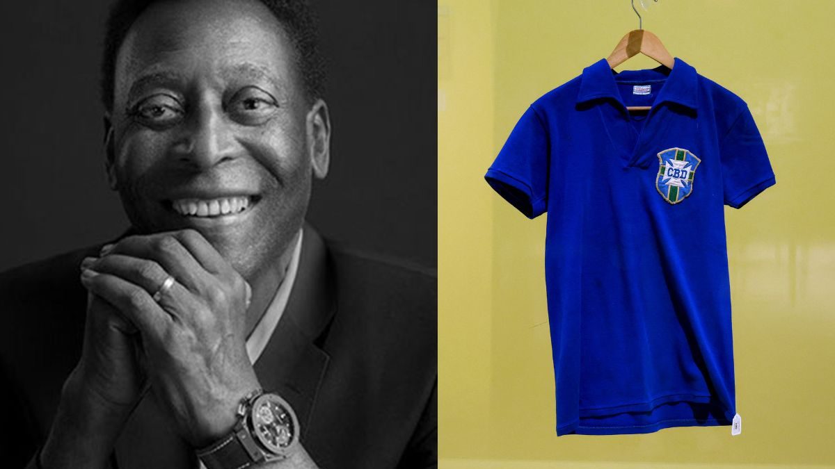 Tricoul purtat de Pelé în finala Cupei Mondiale din 1958 s-a vândut la licitație cu suma de 4.9 milioane $