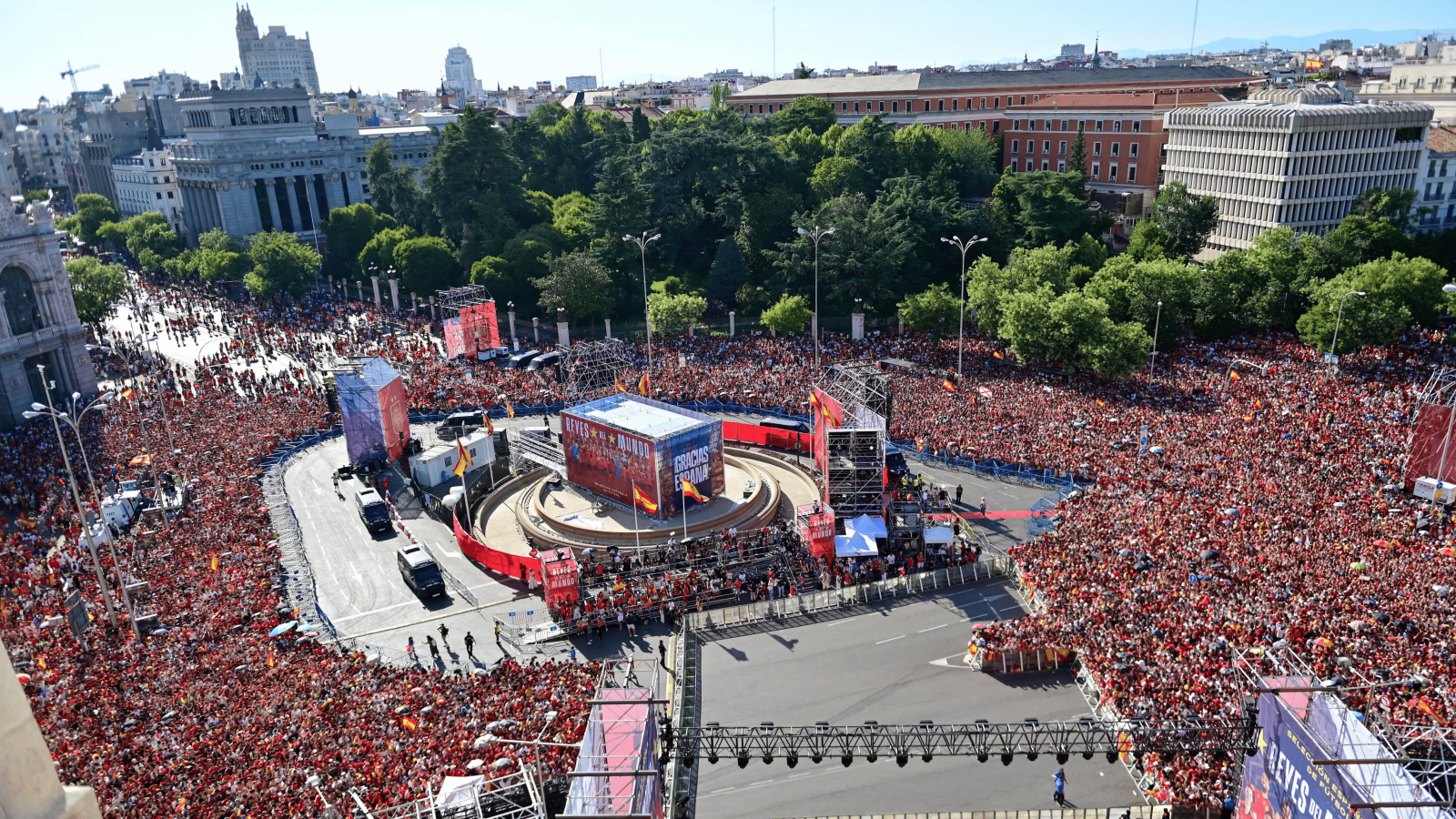 Triumful Spaniei din finala Cupei Mondiale a fost sărbătorit de peste 2 milioane de iberici în centrul Madridului