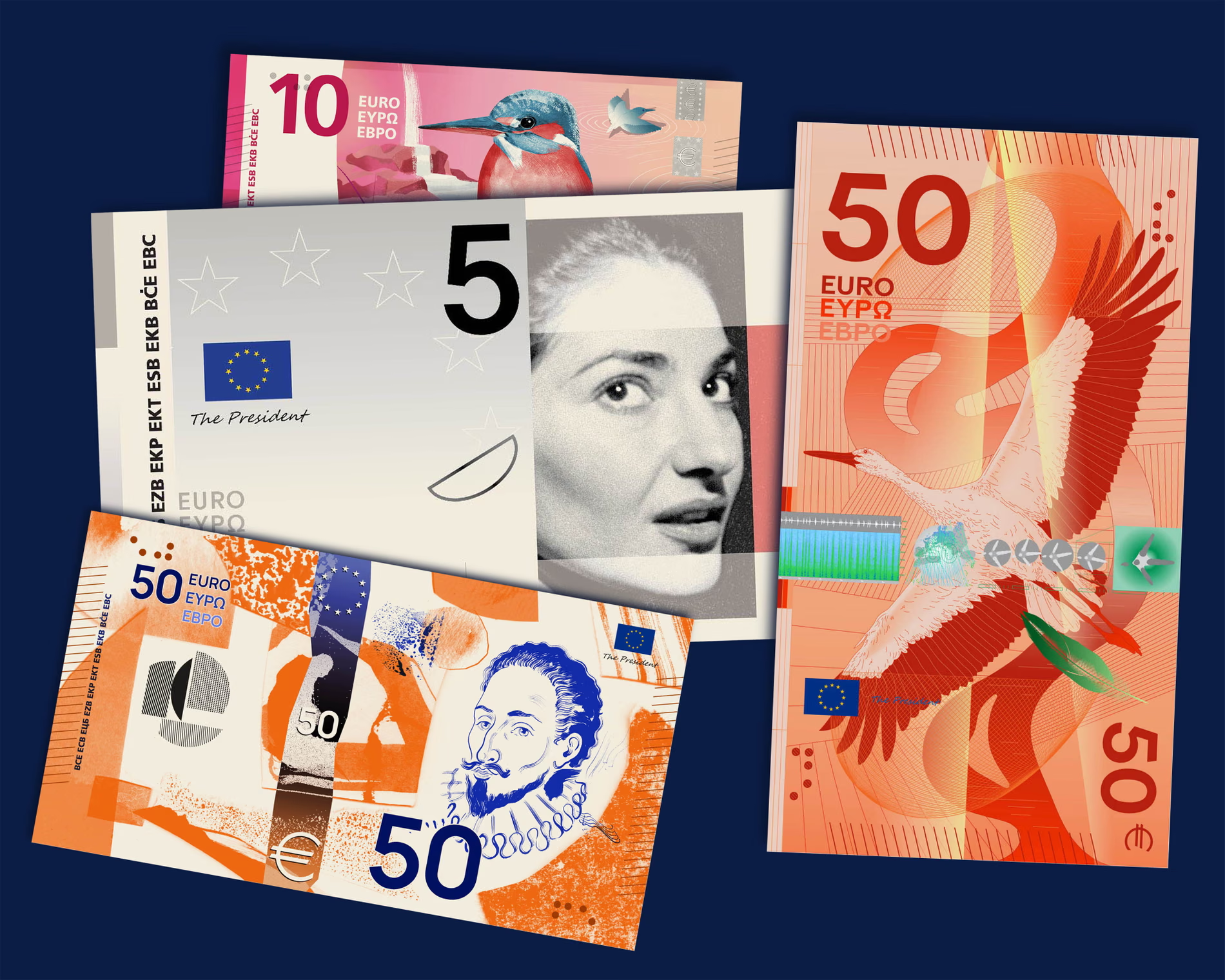 Banca Centrală Europeană redesenează bancnotele euro. Cum poți vota noul design? Figurile propuse stârnesc deja controverse
