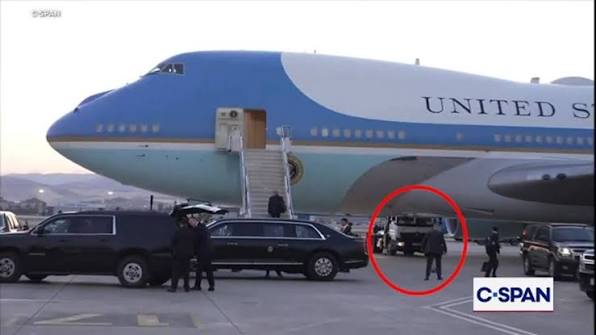 VIDEO. Trump a schimbat avioanele într-un camion de catering, după Summitul NATO din Turcia. Măsura a fost luată pe fondul amenințărilor din Iran