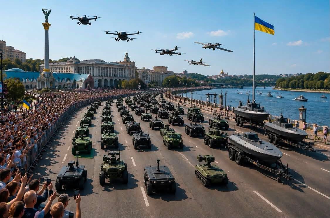 Ucraina a organizat de Ziua Independenţei prima paradă din lume exclusiv cu drone