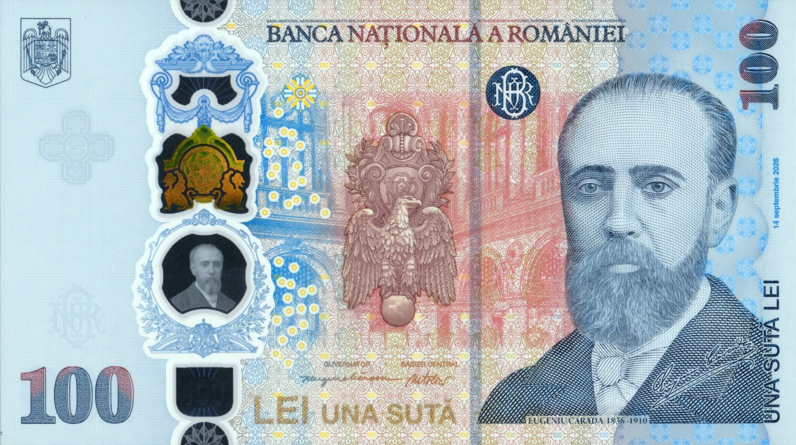BNR lansează o nouă bancnotă de 100 de lei, dedicată lui Eugeniu Carada, întemeietorul Băncii Naționale a României