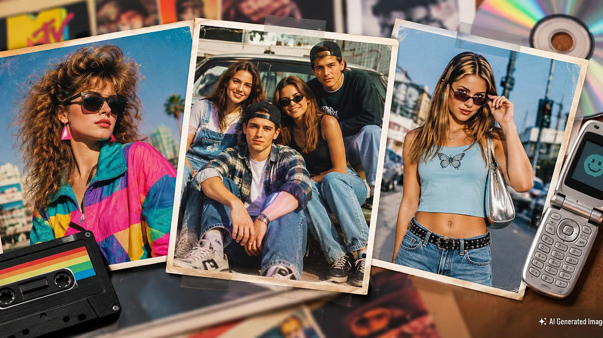 După anii ’80 și ’90, nostalgia digitală ajunge în anii 2000. A.I. recreează acum selfie-uri cu estetica Y2K