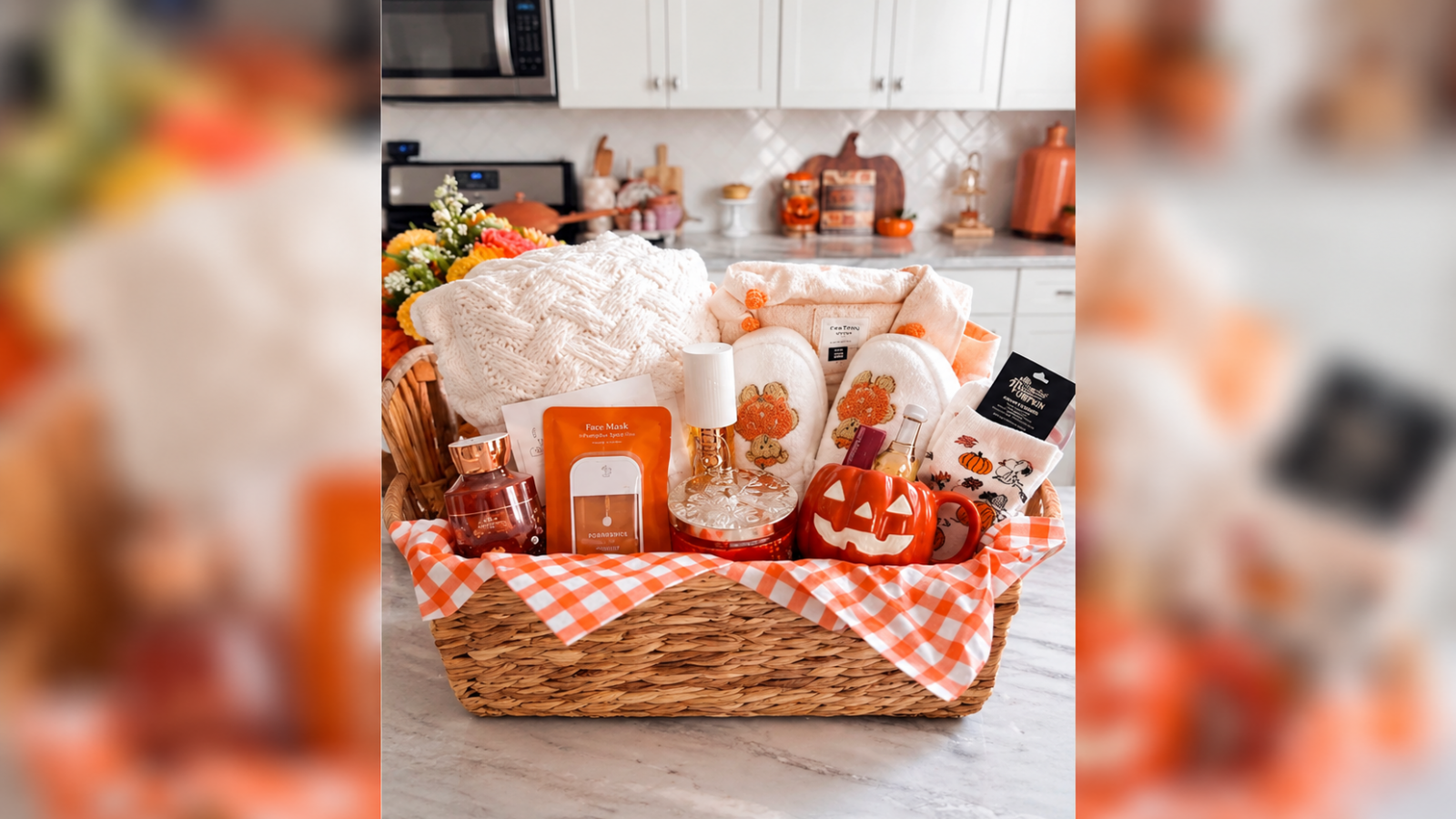 Ce să pui într-un Boo Basket pentru iubita ta? Combină produsele ei preferate de beauty cu haine cozy și accesorii de toamnă