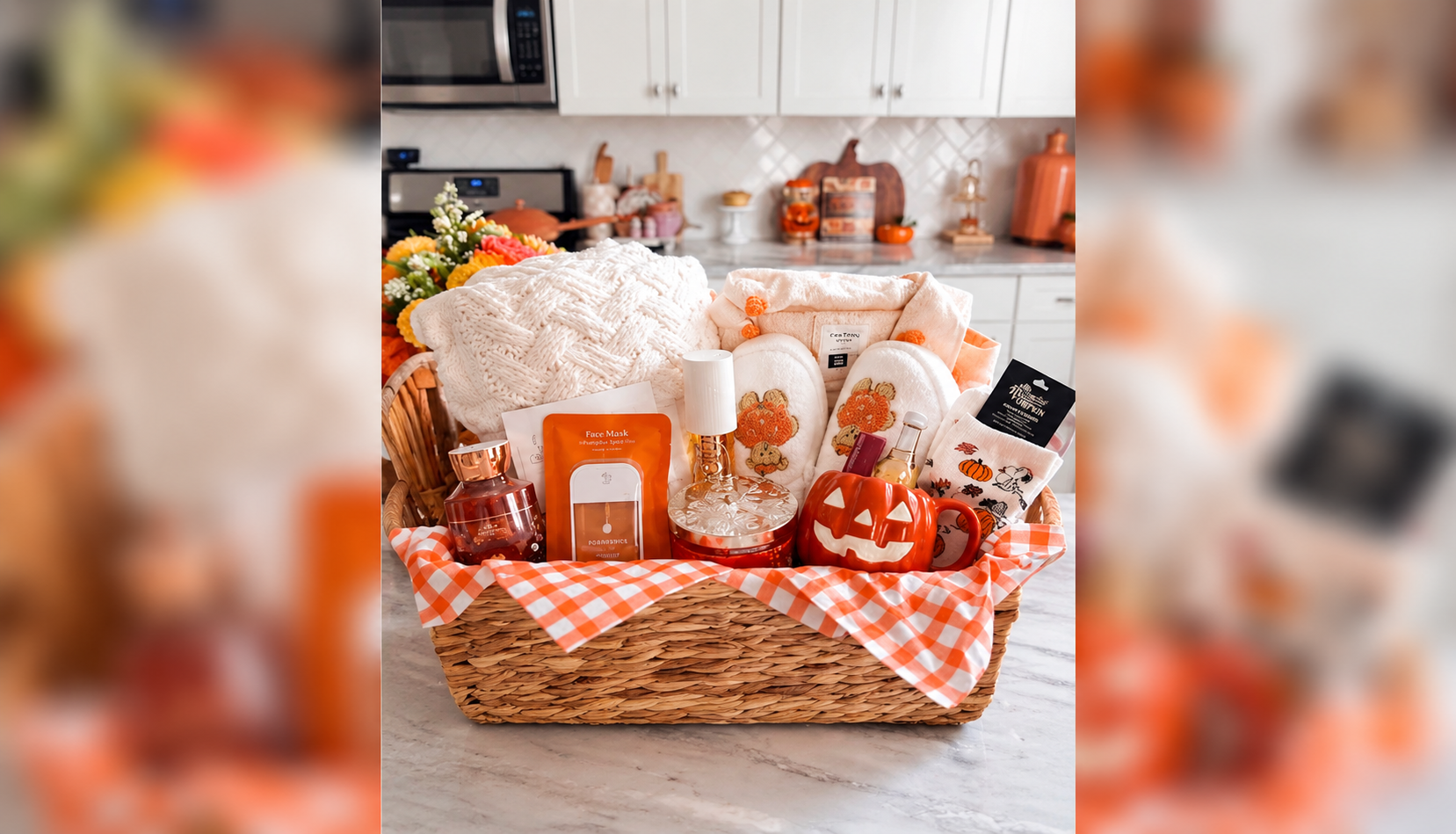 Ce să pui într-un Boo Basket pentru iubita ta? Combină produsele ei preferate de beauty cu haine cozy și accesorii de toamnă