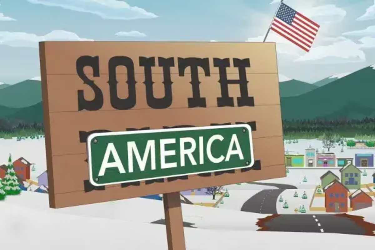 „South Park” își schimbă numele în „South America”, într-o ironie la adresa deciziilor lui Donald Trump de a schimba numele unor locuri din SUA