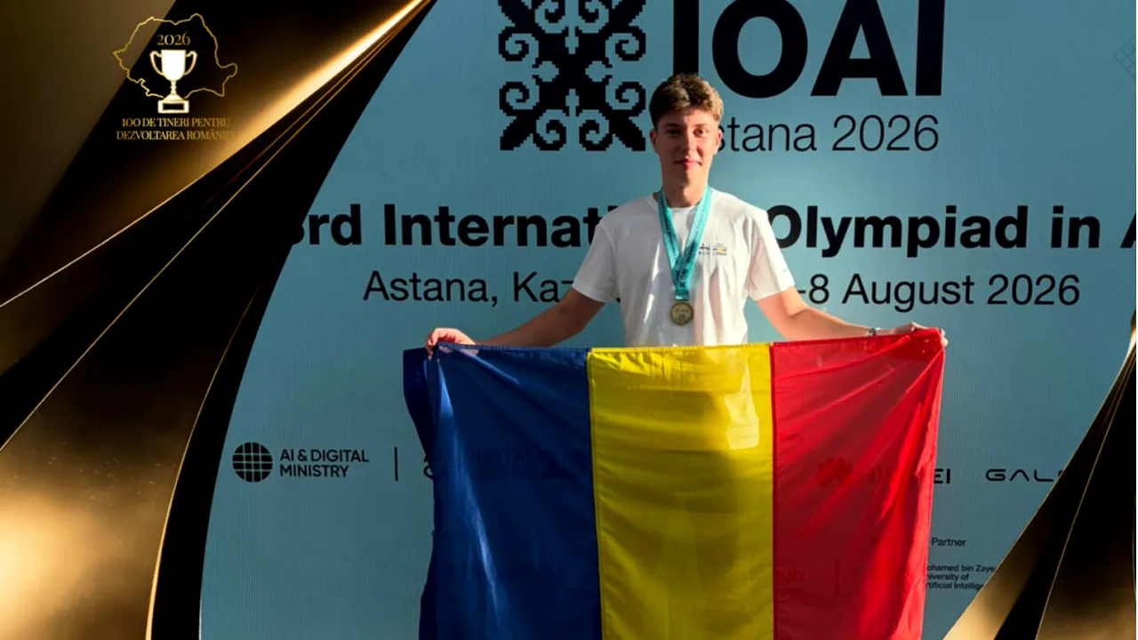 Alexandru Thury-Burileanu ia aur la Olimpiada Internațională de A.I.. Elevul român a intrat în Top 20 mondial