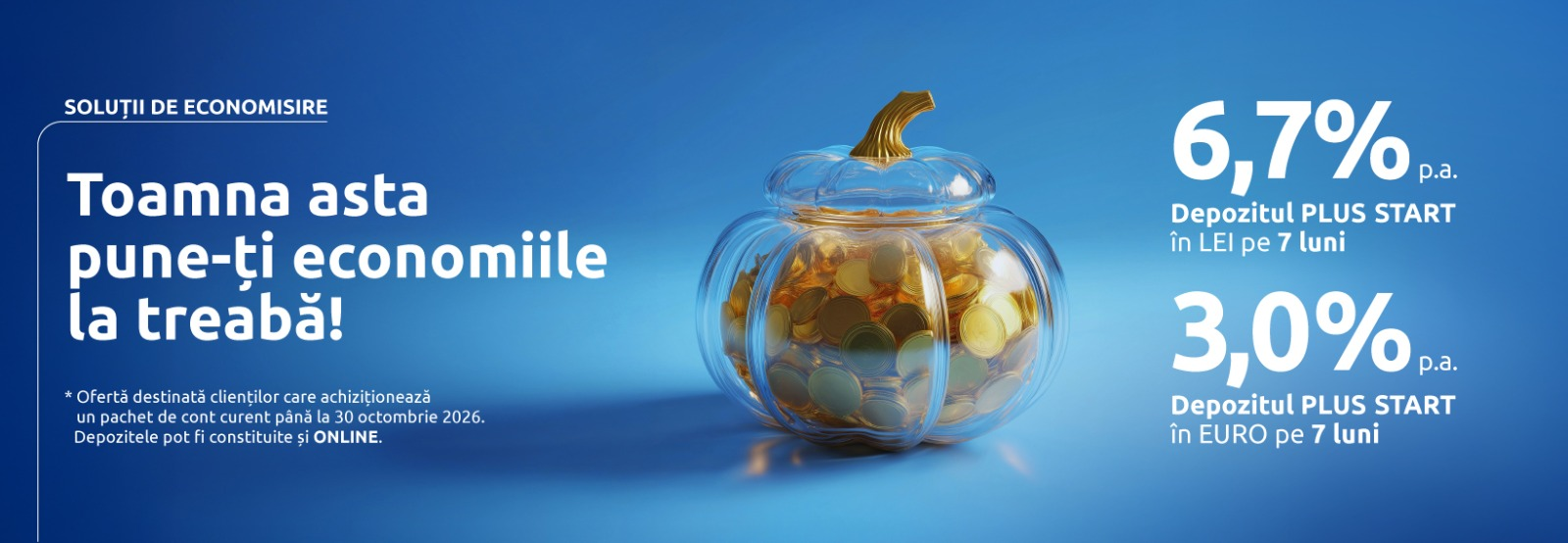 Exim Banca Românească majorează dobânzile la Depozitul PLUS în lei și euro